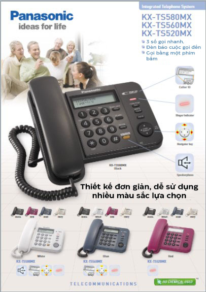 Máy Điện Thoại Panasonic KX-TS520MX 