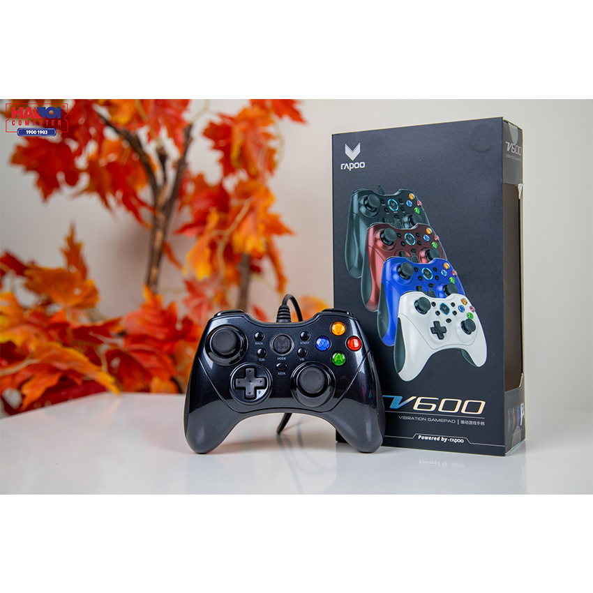 Top tay cầm chơi game pc có dây Rapoo V600 