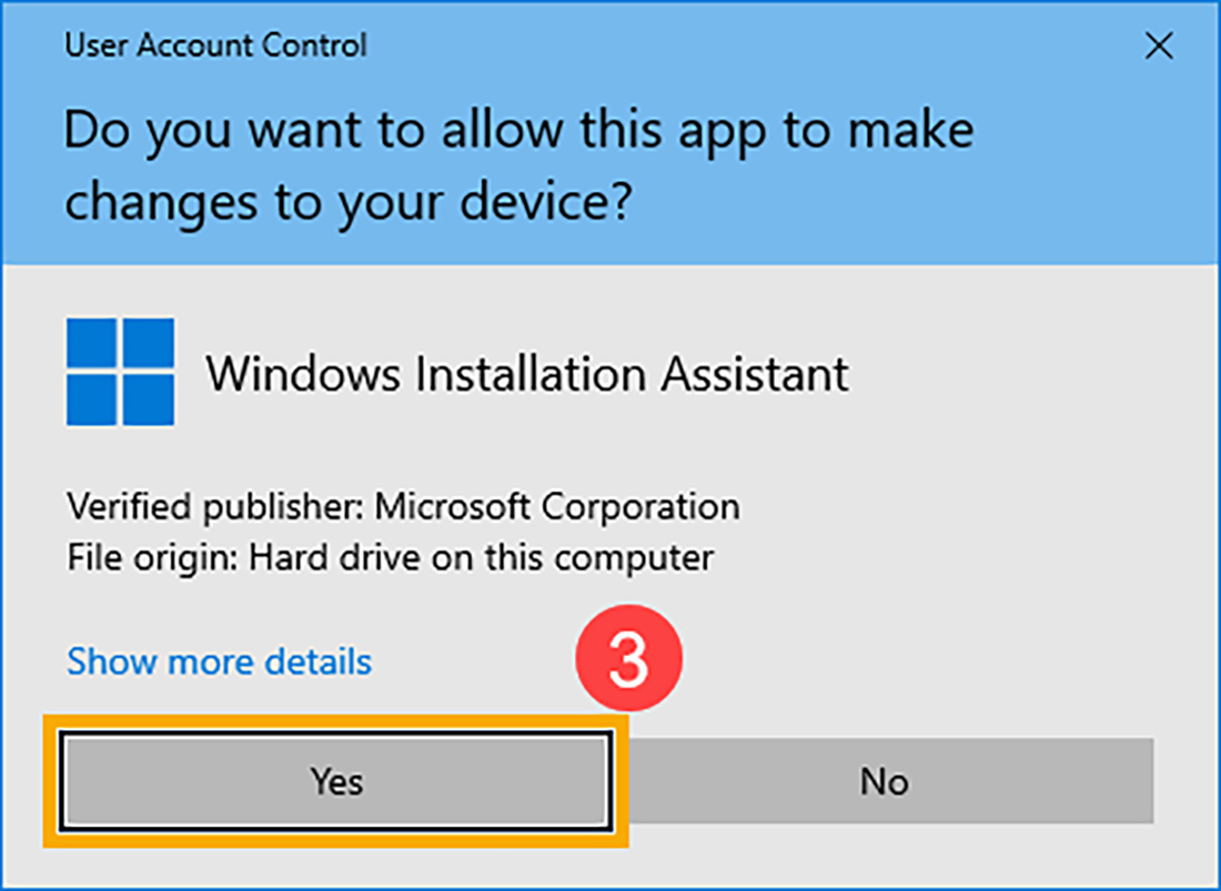 Thông báo User Account Control