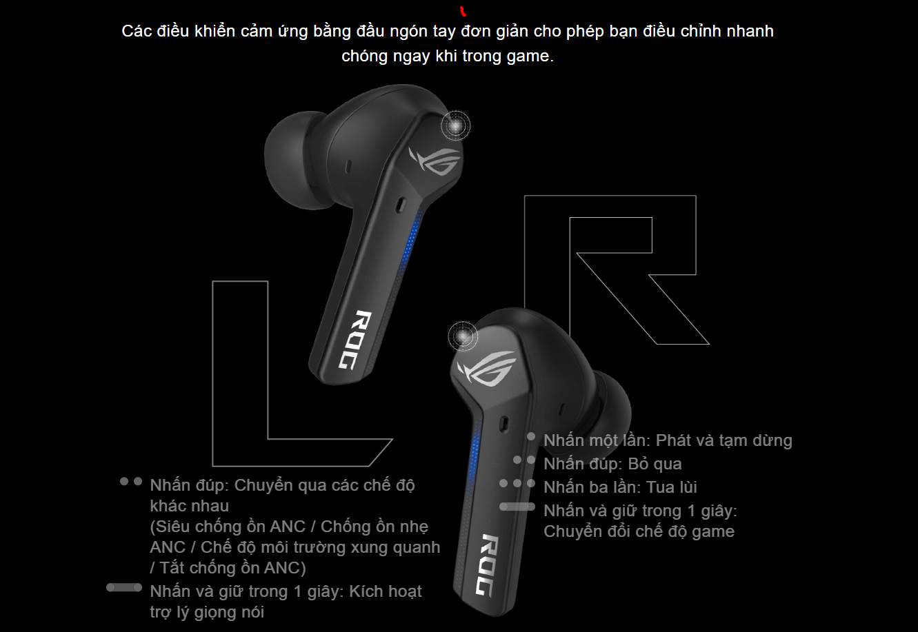 Tai nghe Asus ROG Cetra True Wireless White 8