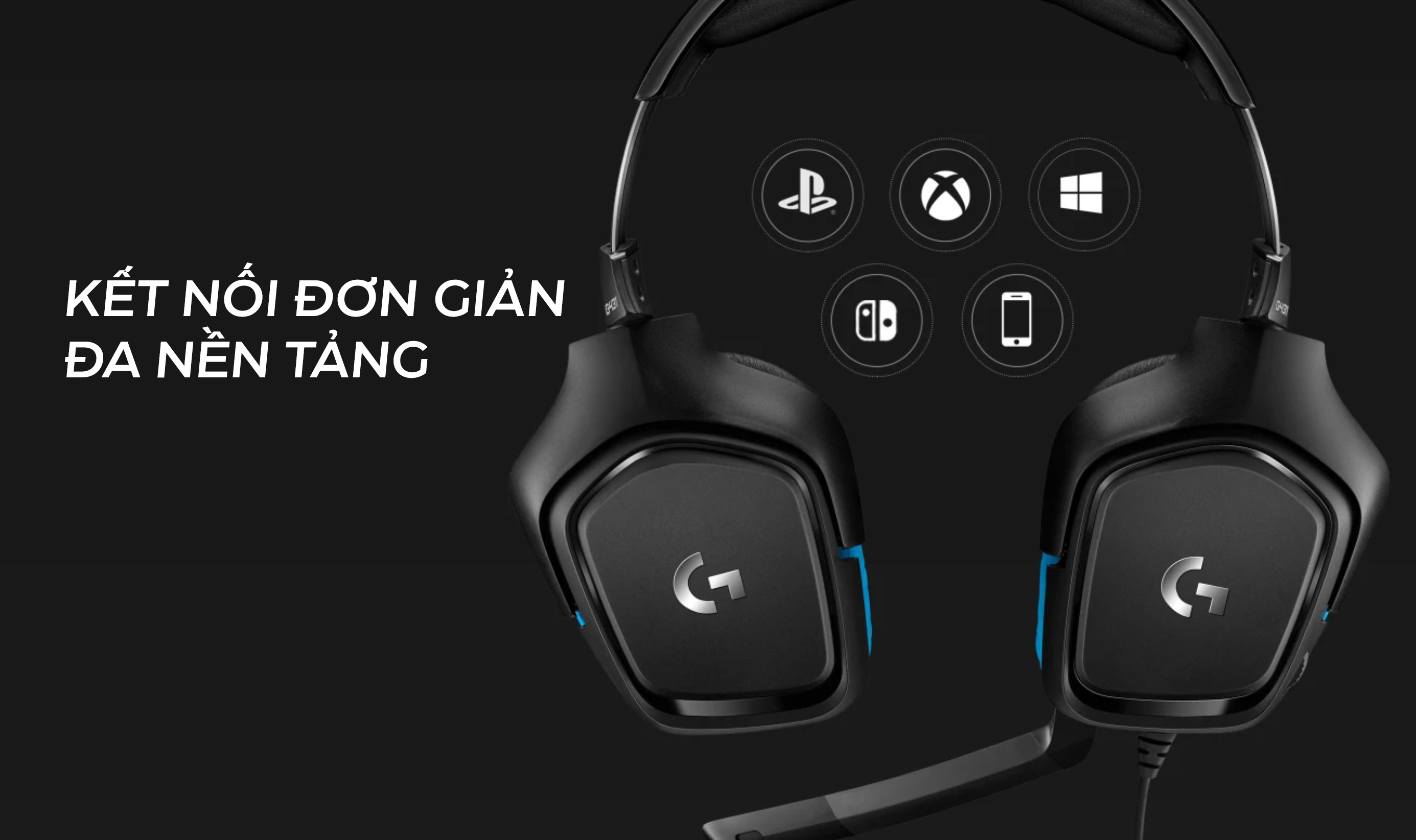 Tai nghe Logitech G431 7.1 Surround Sound Gaming Headset