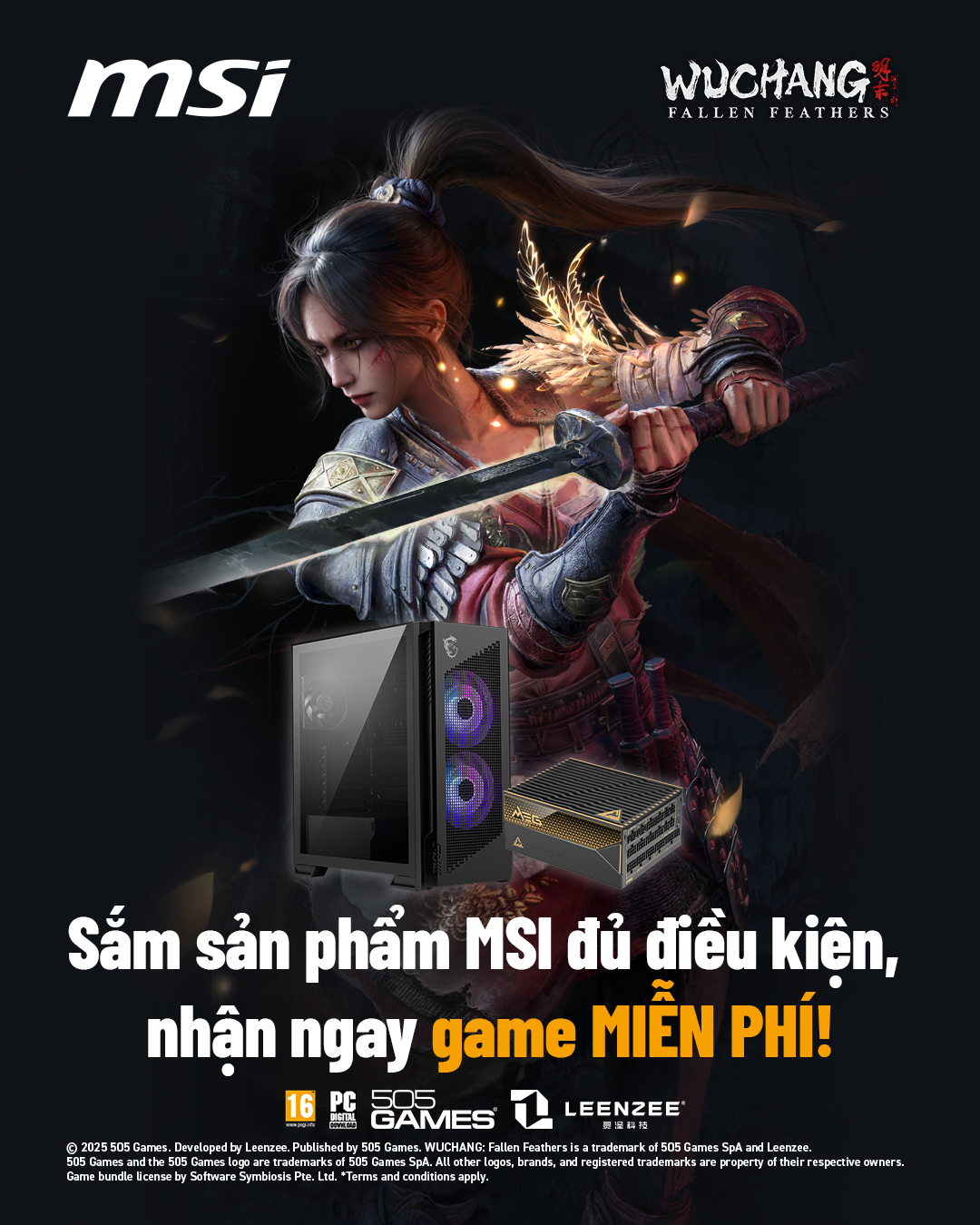 Tặng Game Wuchang: Fallen Feathers Khi Mua Linh Kiện Tại HACOM