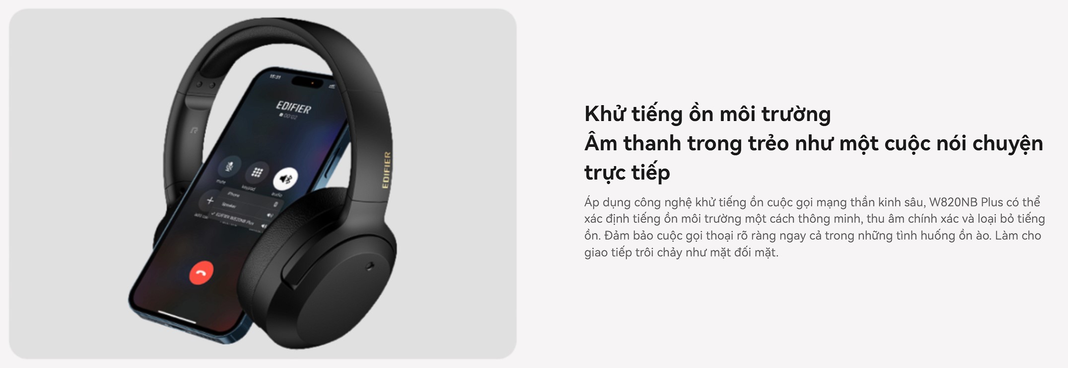 Tai nghe Bluetooth chụp tai Edifier W820NB Plus