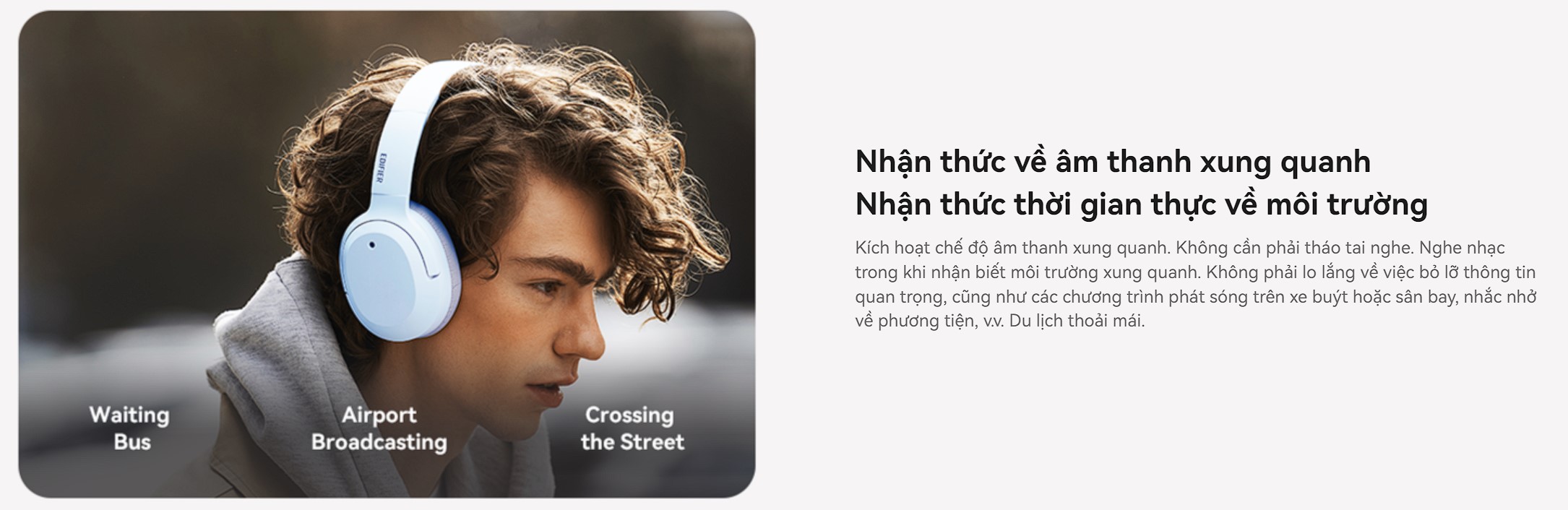 Tai nghe Bluetooth chụp tai Edifier W820NB Plus