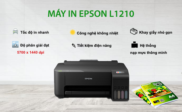 Máy in đơn năng Epson L1210 - In phun màu