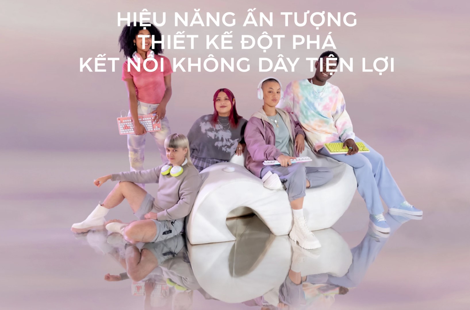 Chuột game không dây Logitech G705 RGB Off White (910-006369)