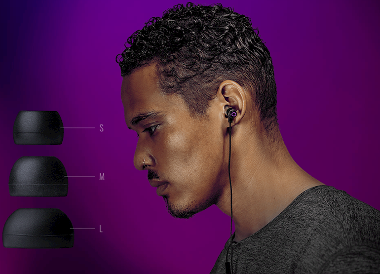 Tai nghe Cooler Master MH710 Gaming Earbuds đi kèm các tips tai nghe size khác nhau