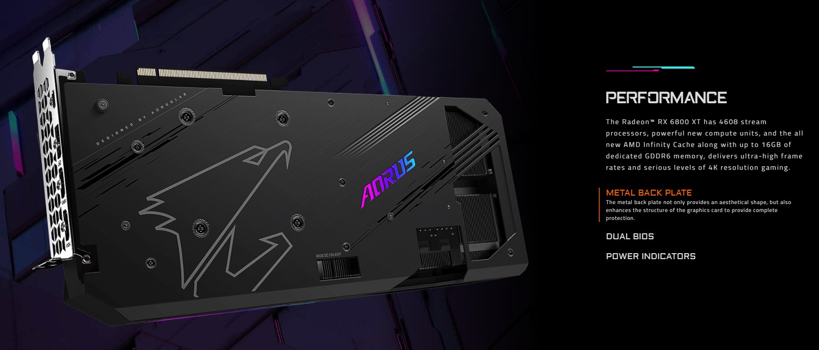 Card màn hình Gigabyte RX 6800 XT AORUS MASTER - 16GC