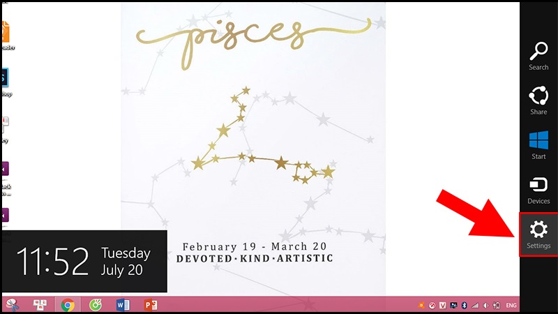 Thay đổi hình nền máy tính trong Settings Win 8