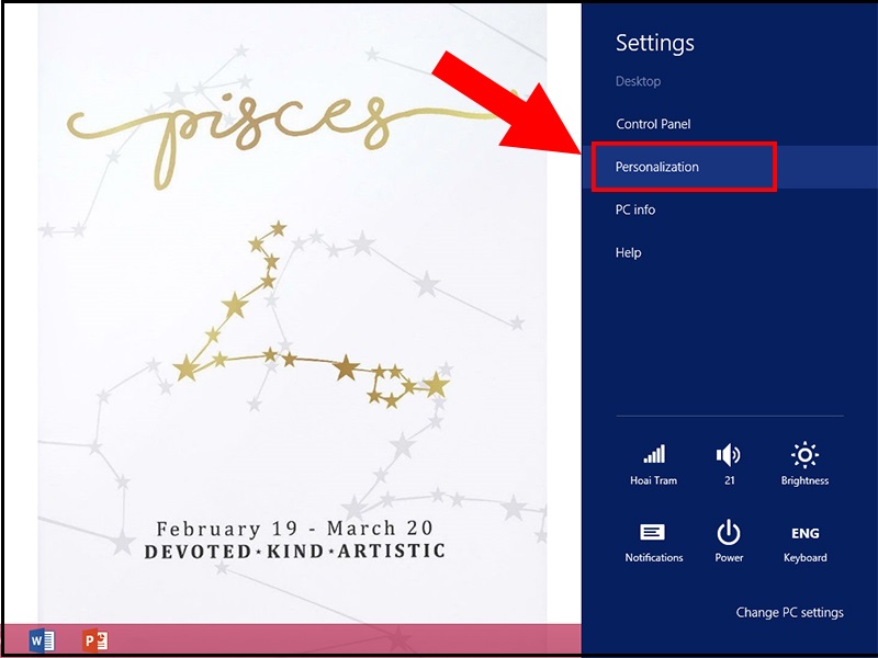Thay đổi hình nền máy tính trong Settings Win 8 - 2