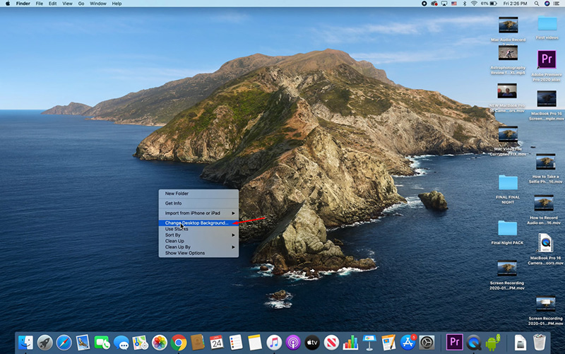 Sử dụng hình nền mặc định của Macbook