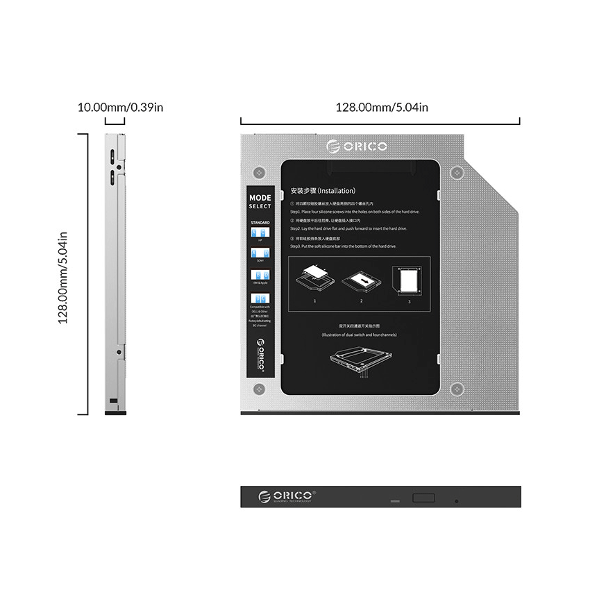 Khay đặt Caddy Bay 2.5 inch dày 9.5mm 