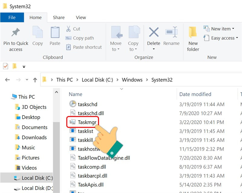 Mở Task Manager trực tiếp từ File Explorer 3