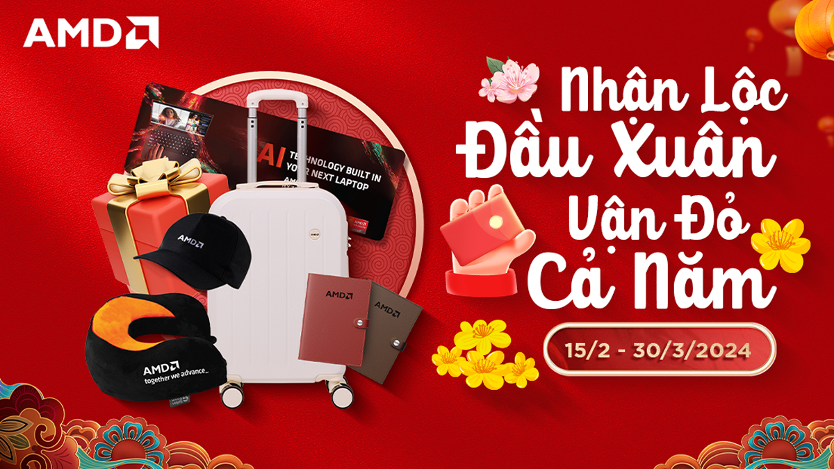 Khuyến mại Laptop AMD xuân 2024