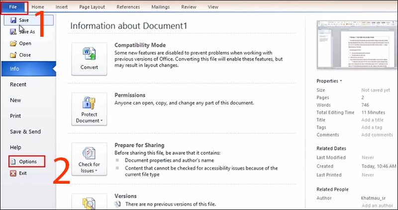 Tắt kiểm tra ch&iacute;nh tả trong Word 2010, 2007