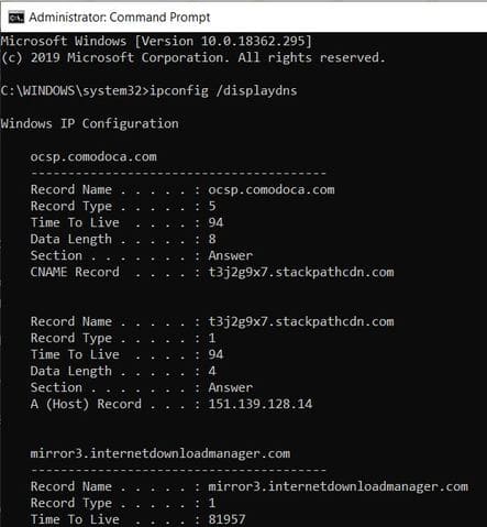 Danh sách website đã truy cập ở chế độ ẩn danh