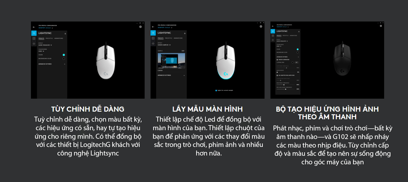Chuột chơi game Logitech G102 Gen2 Black (USB/RGB/Đen) 2