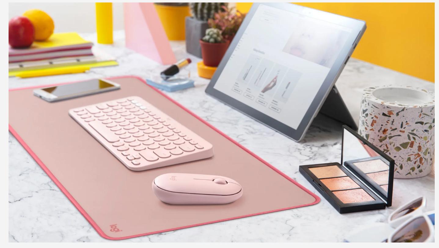 Bàn di chuột LOGITECH DESKMAT MOUSEPAD HỒNG (300 x 700 x 2mm) _ 956-00004 2