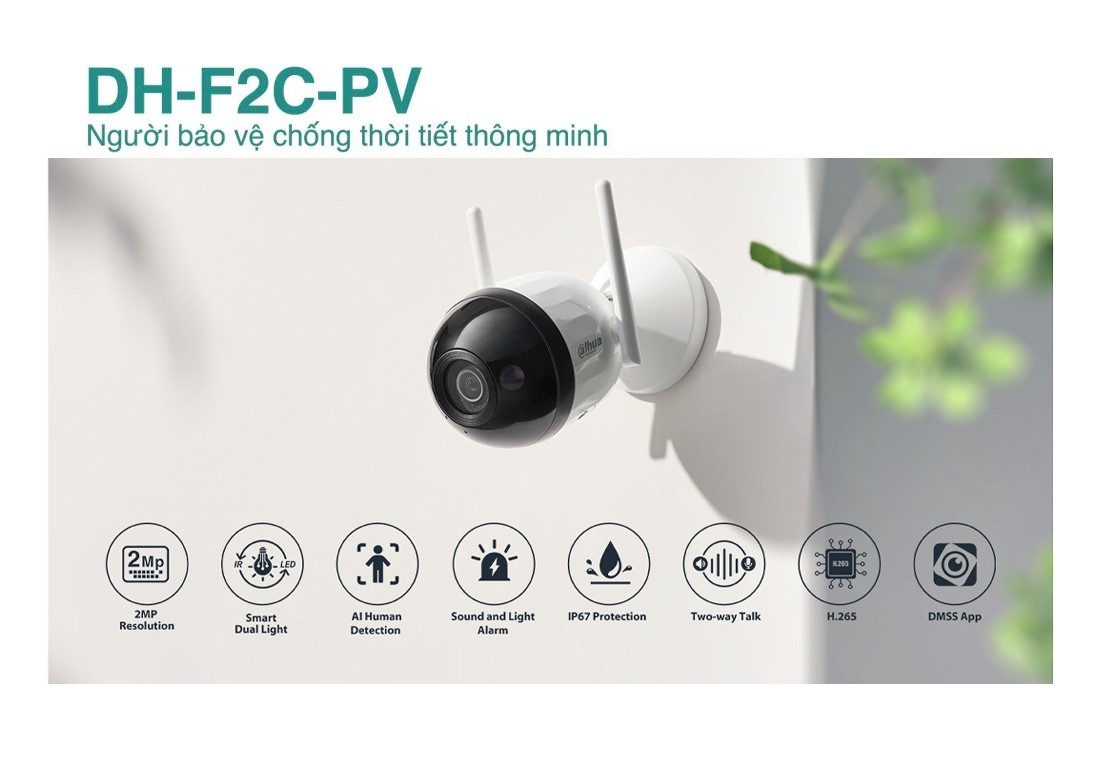 Camera DAHUA F2C-PV WIFI Không Dây
