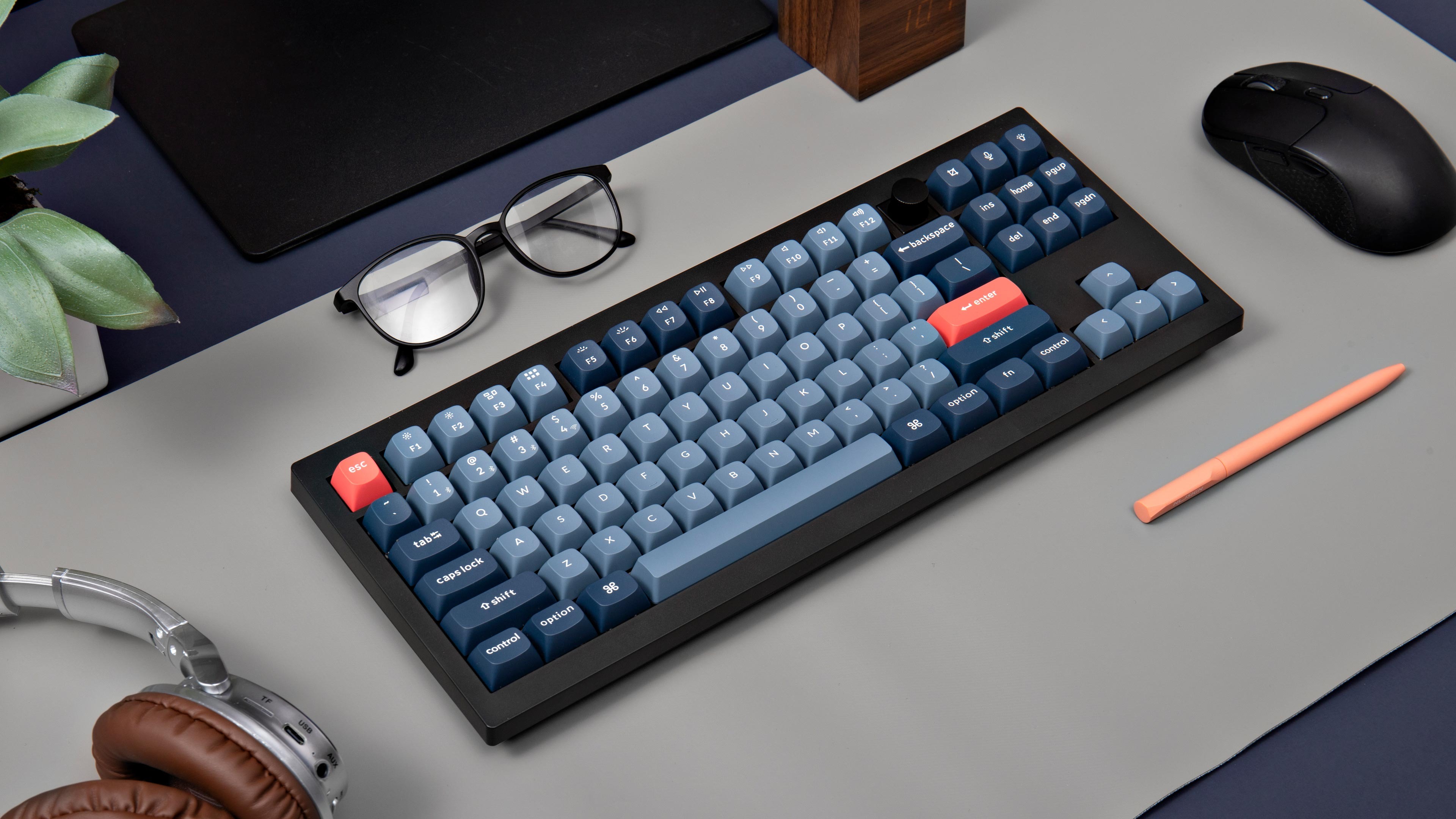 Bàn phím Keychron V3M-D4 V3 Max Swappable RGB Backlight Banana Switch - Black - Knob Version 4