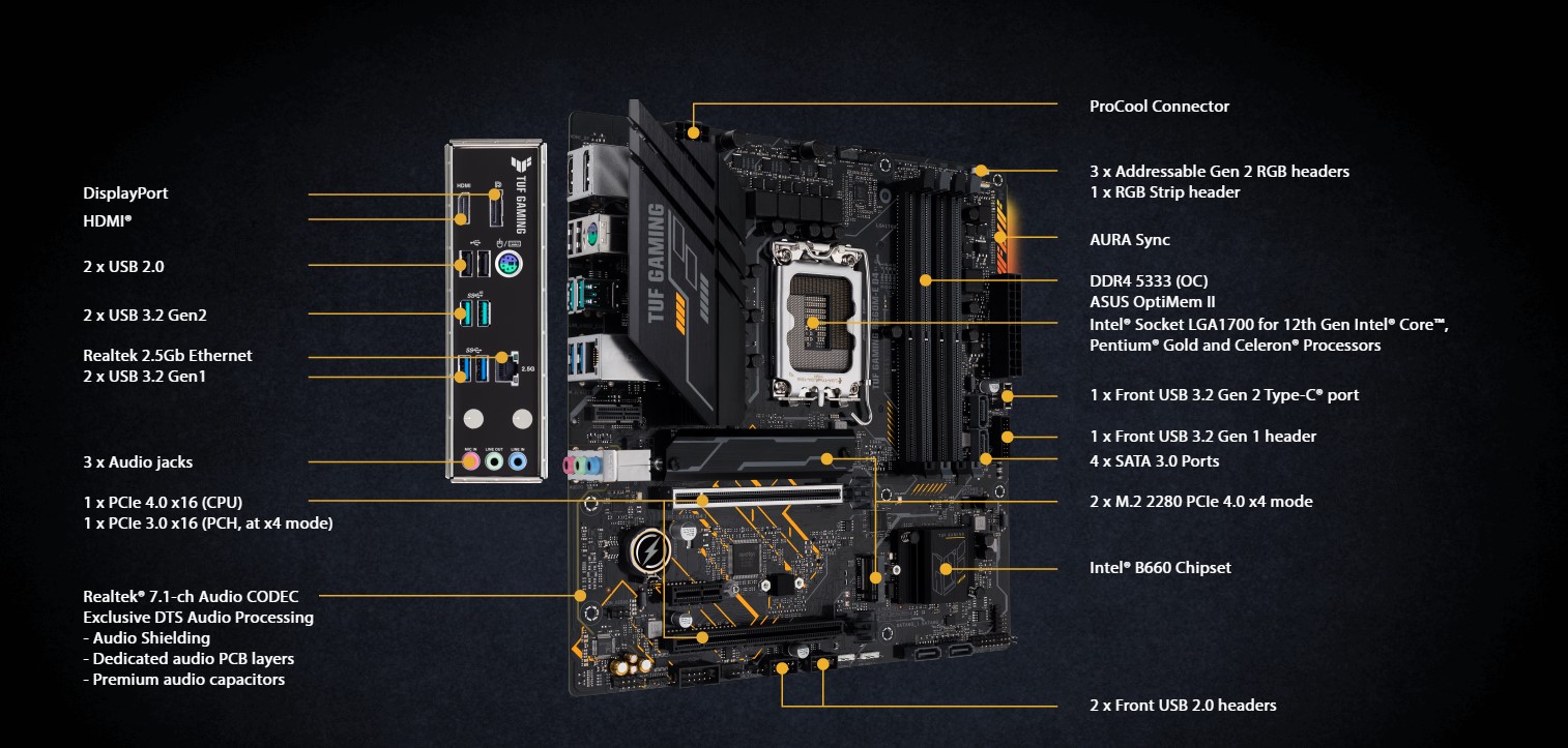 Asus TUF GAMING B660M-E D4