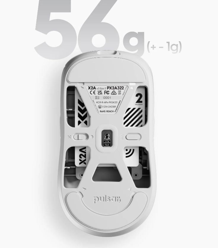 Chuột Pulsar không dây X2A V3 Size 2 White 6