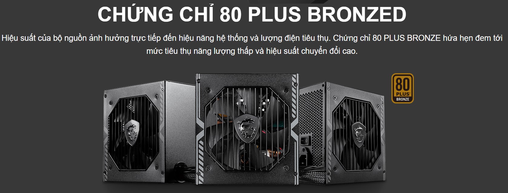 Nguồn máy tính MSI MAG A550BN 550W ( 80 Plus Bronze/Màu Đen)