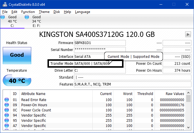 Test khe cắm HDD SATA
