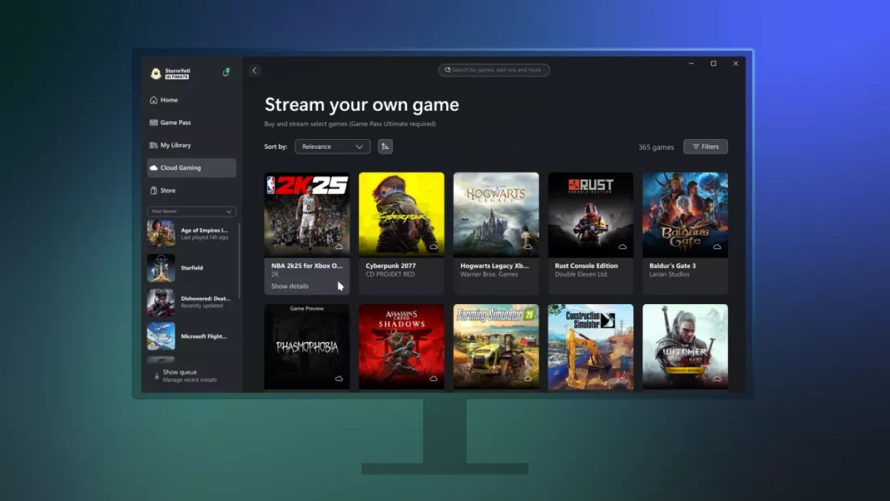 Xbox Insider cho phép chơi các tựa game trực tiếp qua đám mây