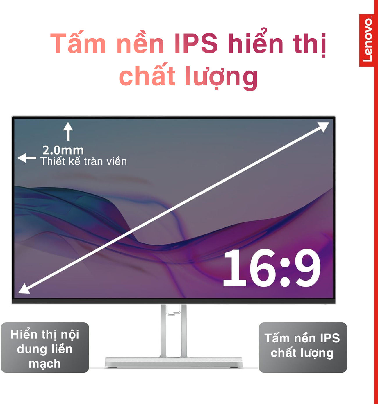 Màn hình Lenovo L24i-4A trang bị tấm nền IPS