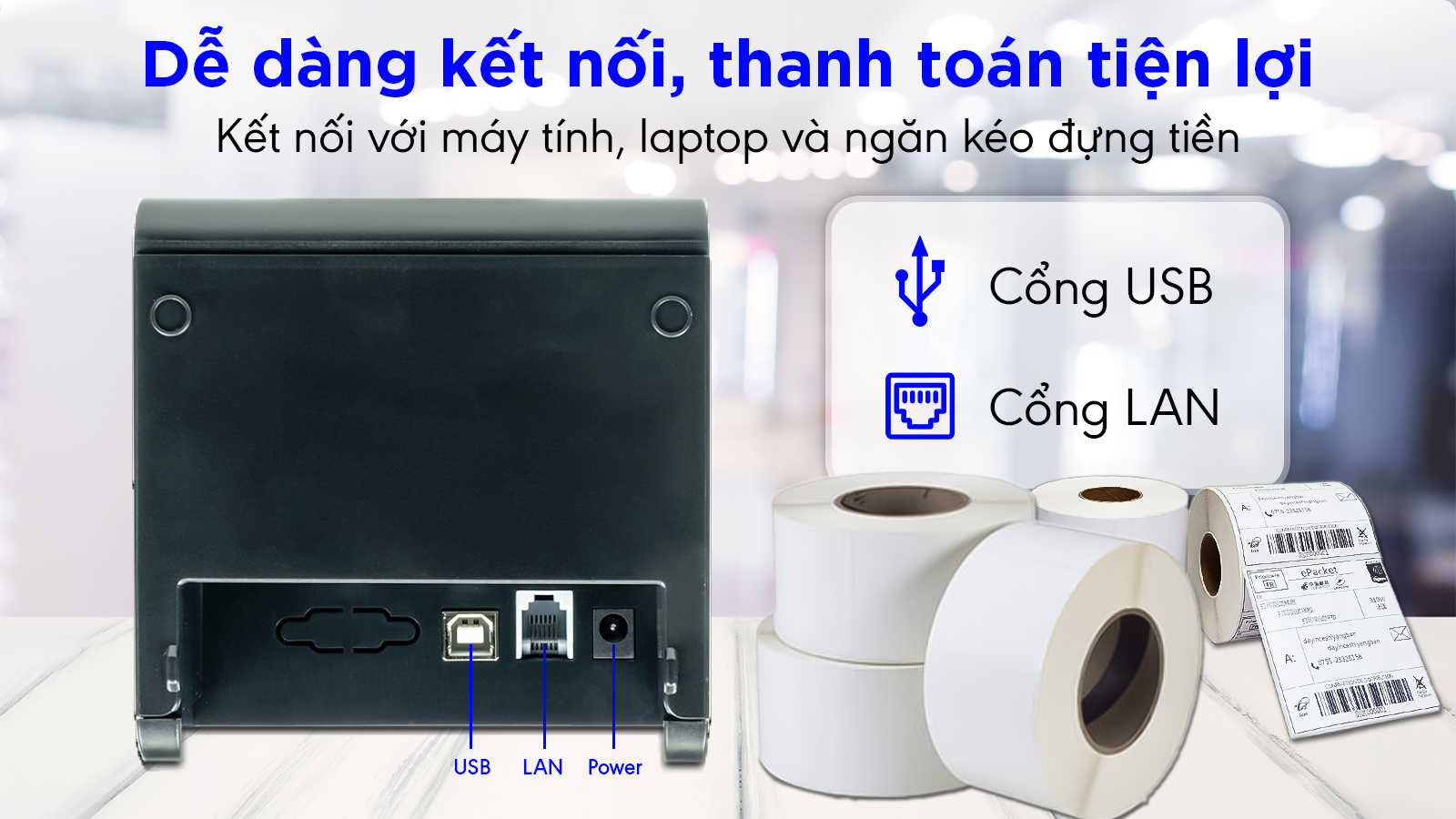 Kết nối USB tiện lợi