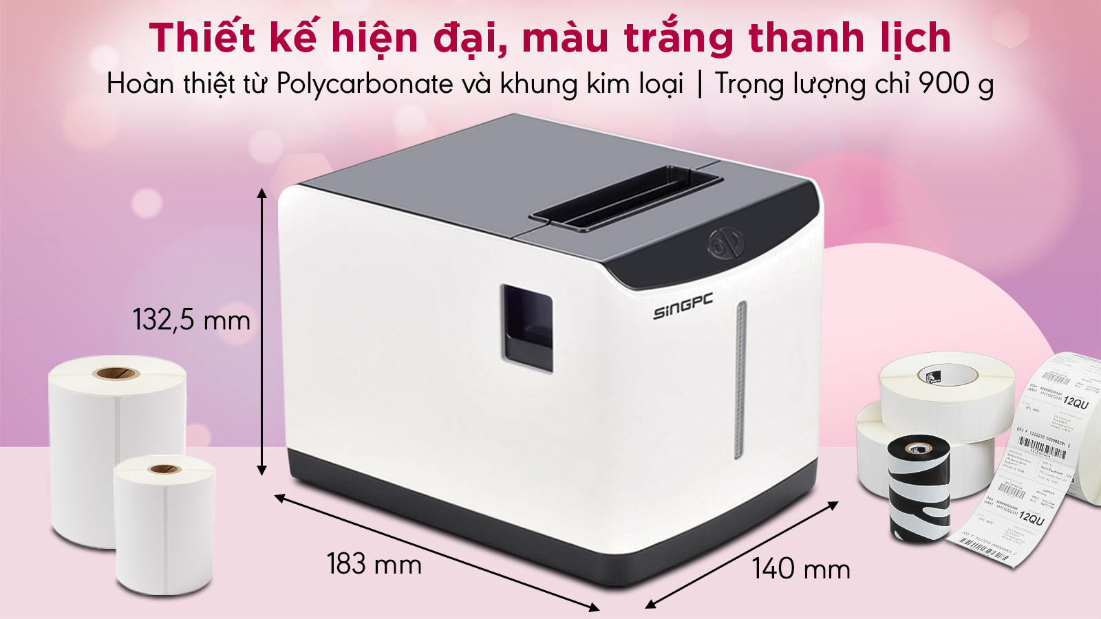 Thiết kế hiện đại, màu trắng thanh lịch: 