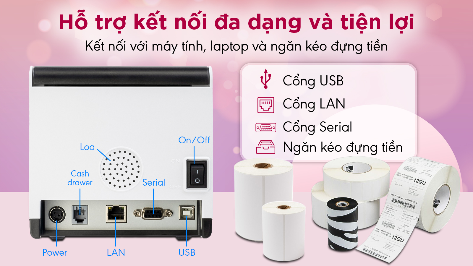 Hỗ trợ kết nối đa dạng và tiện lợi