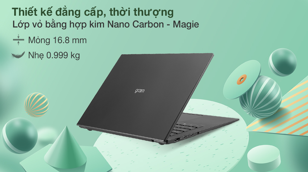 Laptop LG gram 2021 thiết kế sang trọng