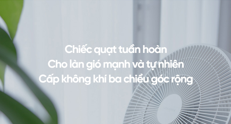 Quạt đứng tích điện tuần hoàn không khí Smartmi DC Inverter - ZLBPKQXHS01ZM - Màu trắng 