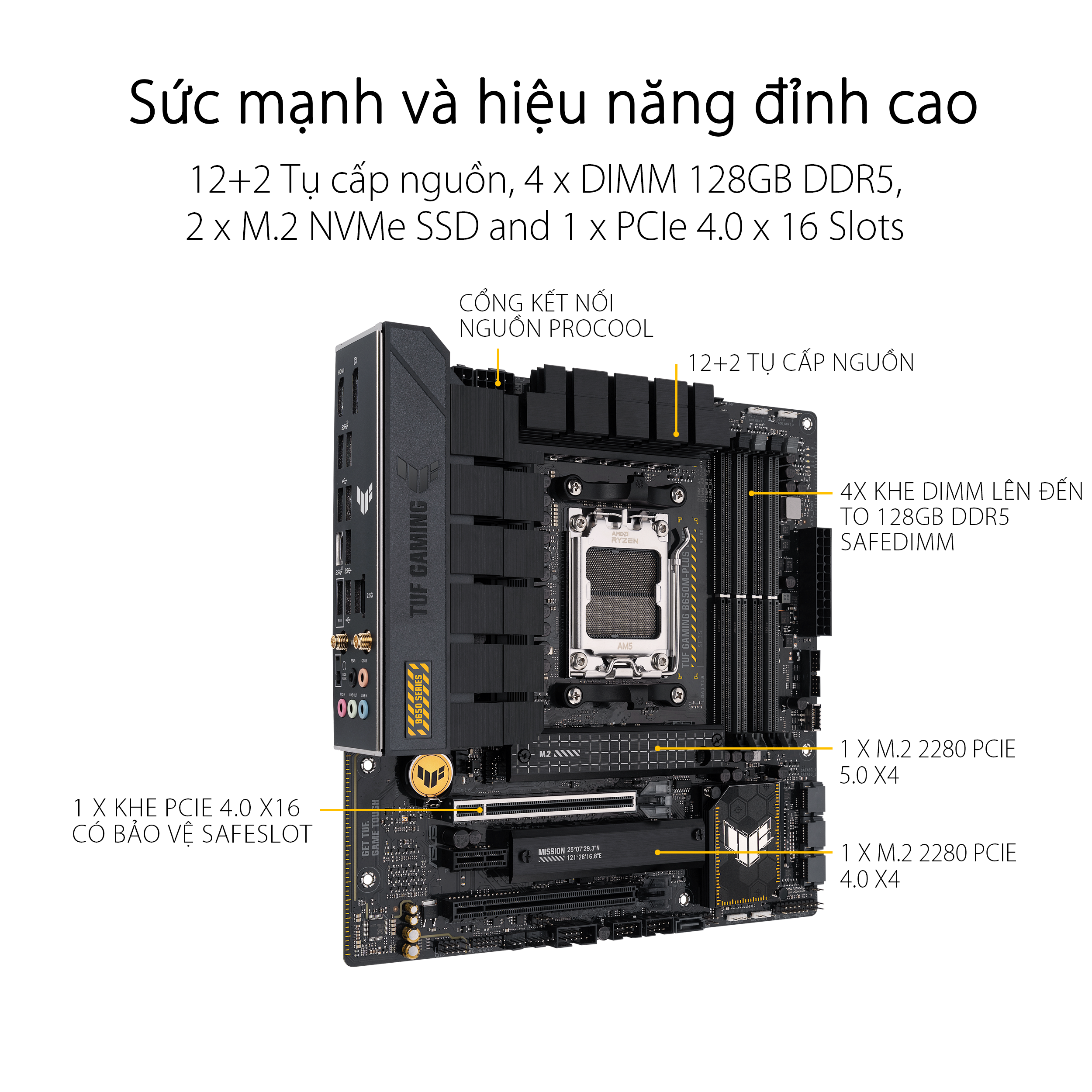 Mainboard ASUS TUF GAMING B650M-PLUS WIFI 
