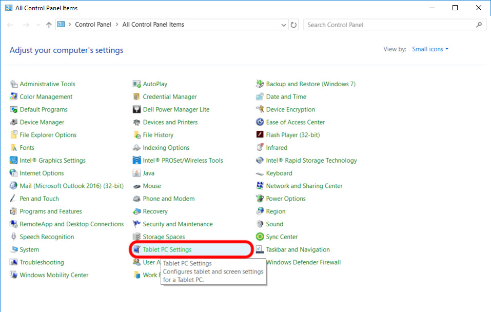 Cách bật cảm ứng màn hình laptop win 7