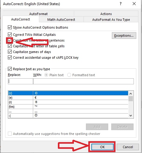 Tắt hoặc hiệu chỉnh cài đặt AutoCorrect