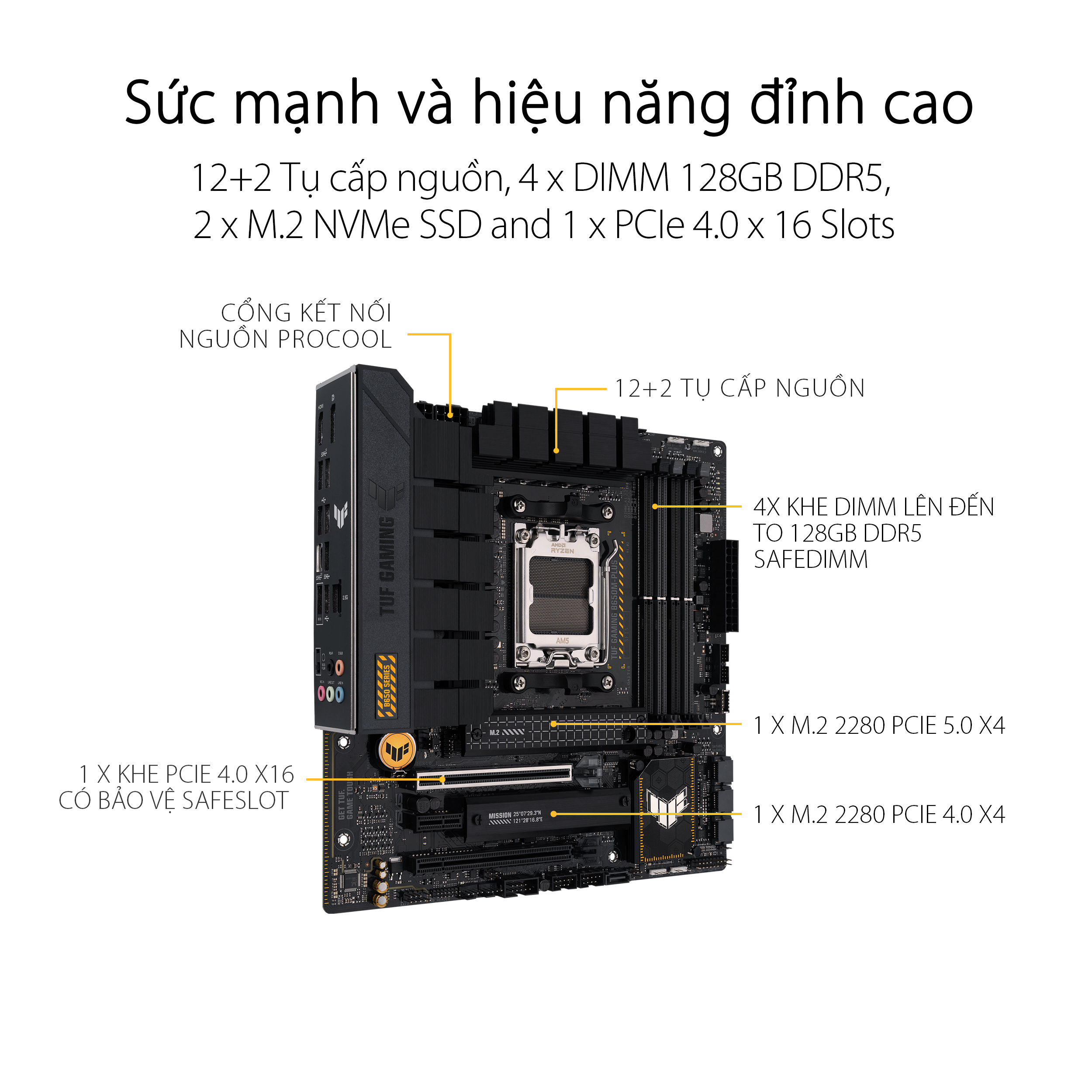 Mainboard ASUS TUF GAMING B650M-PLUS - hacom 3