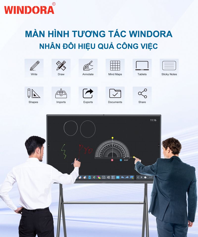 Windora 65IB4K được trang bị màn hình D-LED 65 inch sử dụng tấm nền BOE cùng độ phân giải 4K UHD (3840 × 2160)