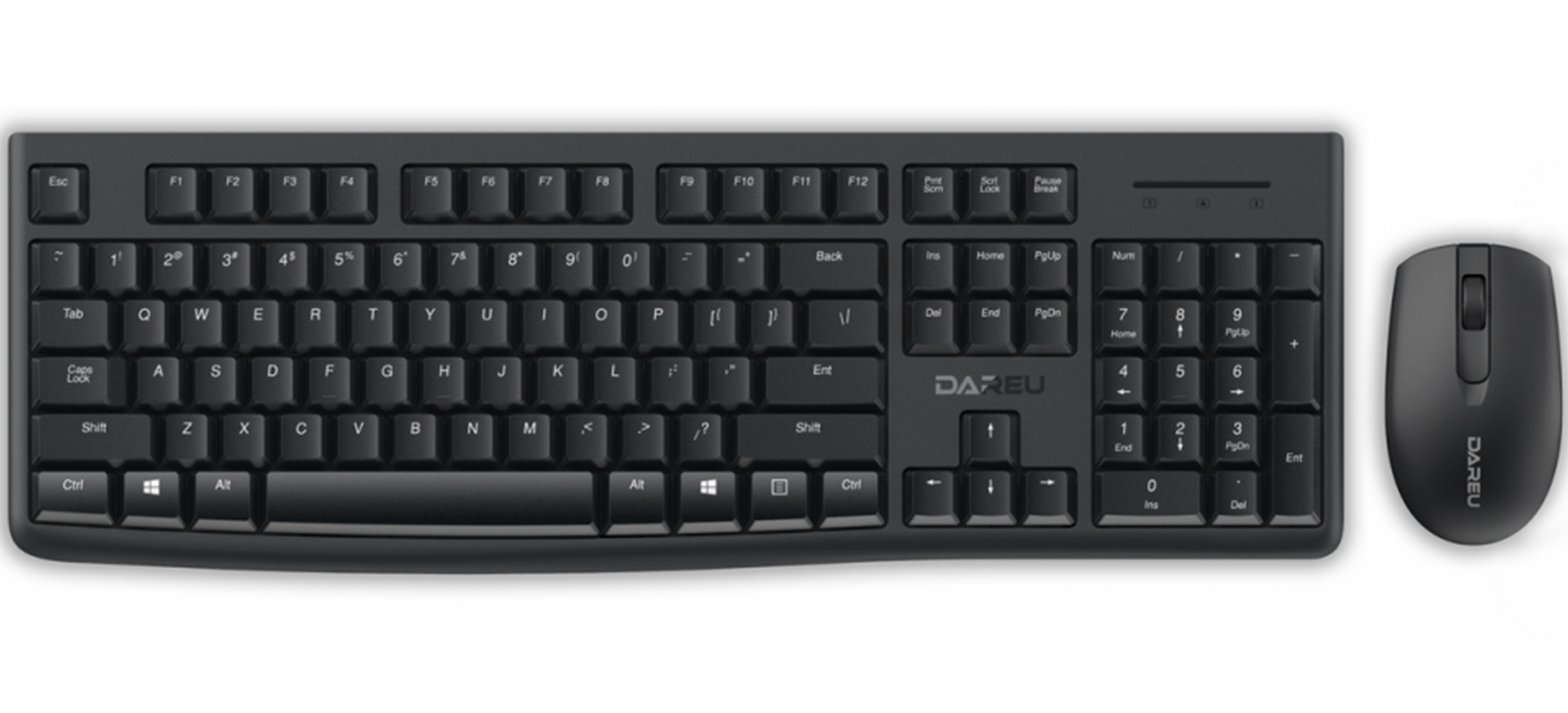 Bộ bàn phím chuột không dây Dareu LK186G đen USB