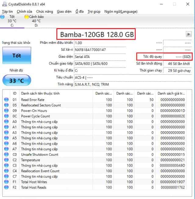  Cách kiểm tra ổ cứng ssd hay hdd bằng app