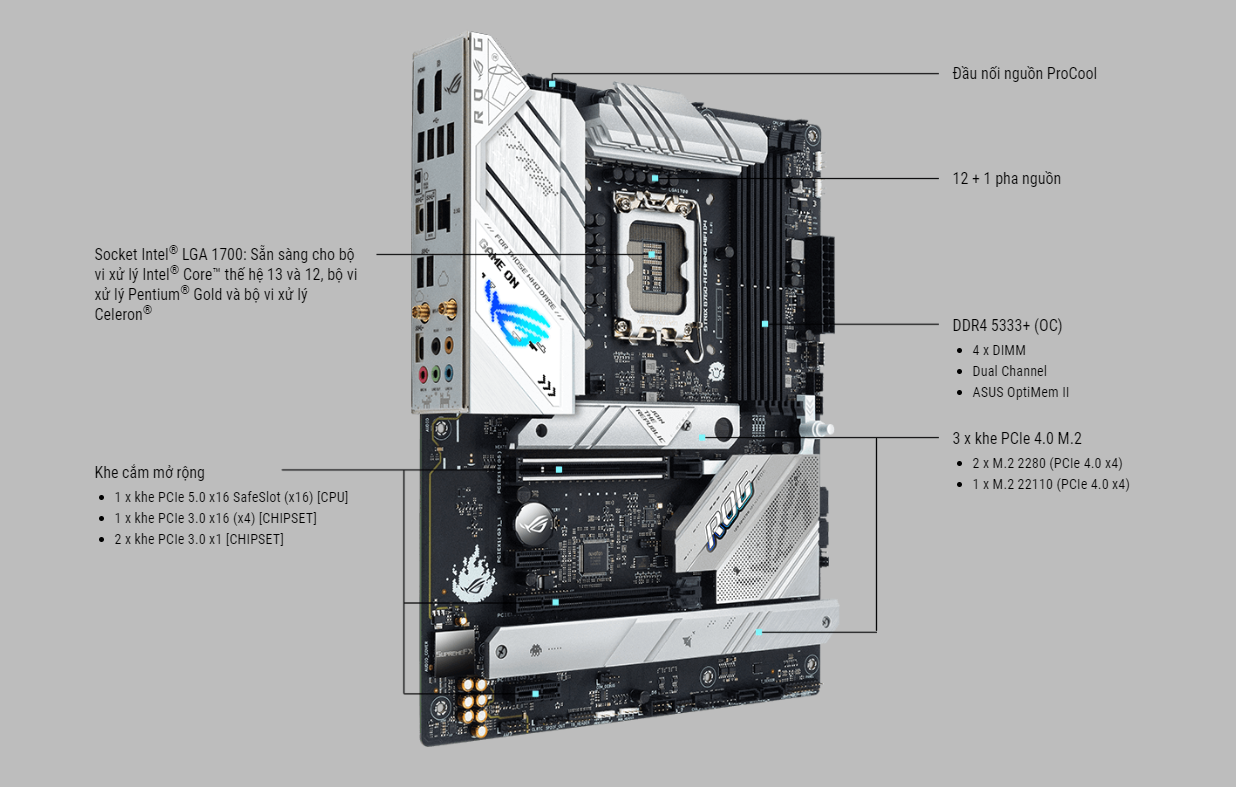 Mainboard ASUS ROG STRIX B760-A GAMING WIFI D4 