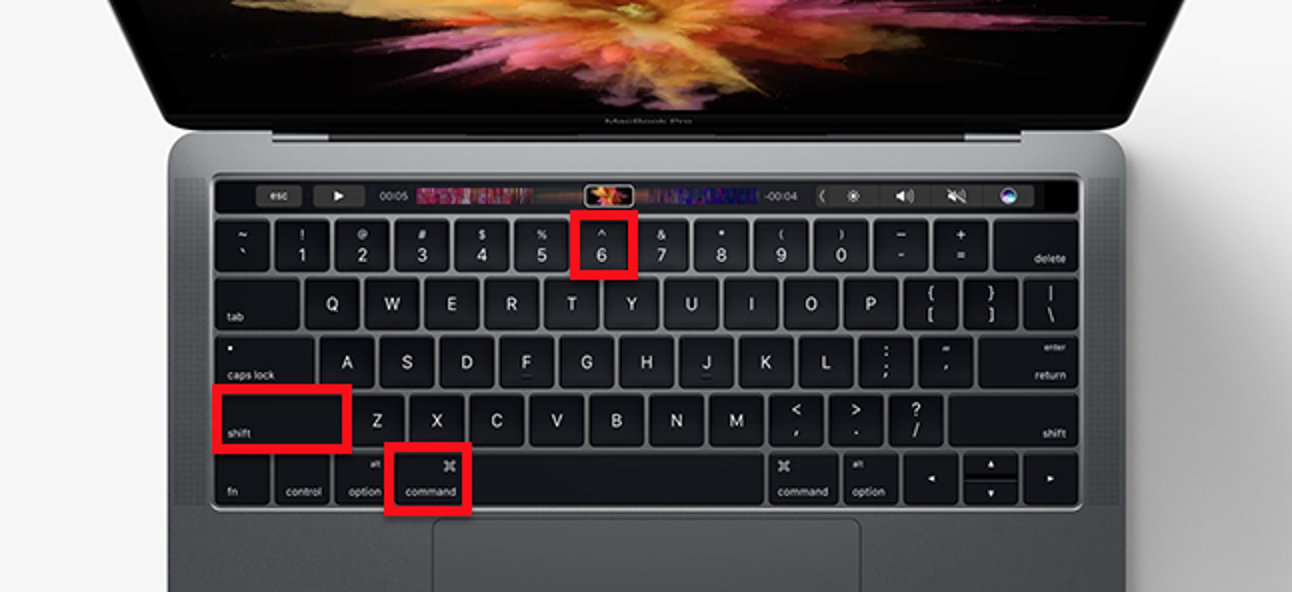 Cách chụp ảnh màn hình Touch bar