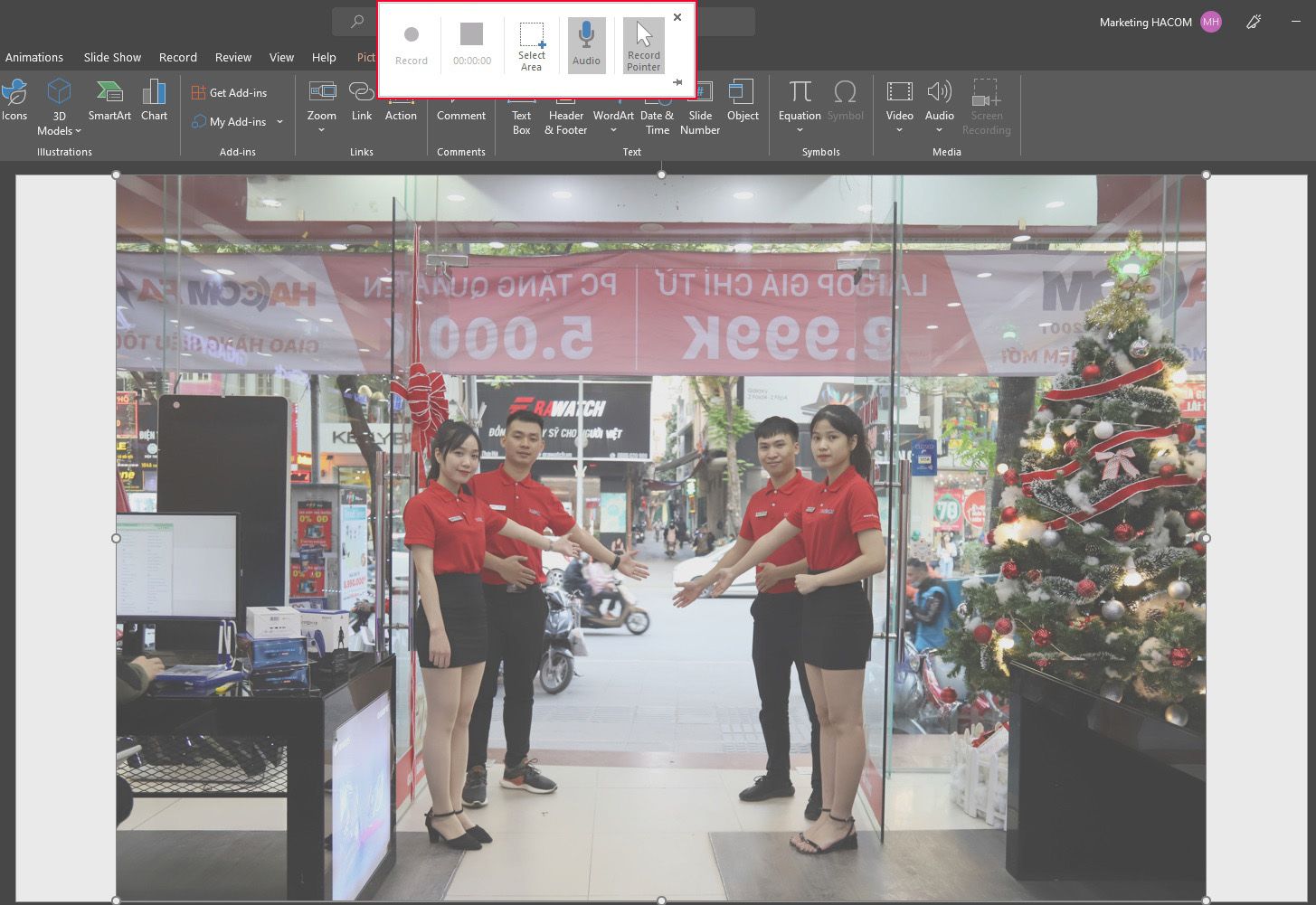 quay lại m&agrave;n h&igrave;nh laptop bằng PowerPoint