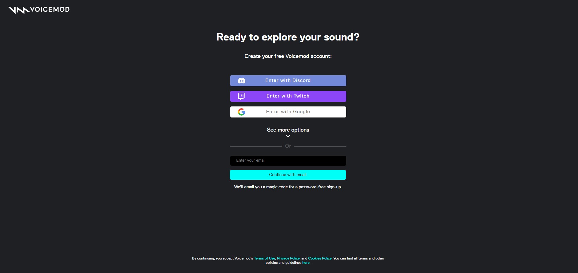 Bước 1: Vào trang chủ của voicemod