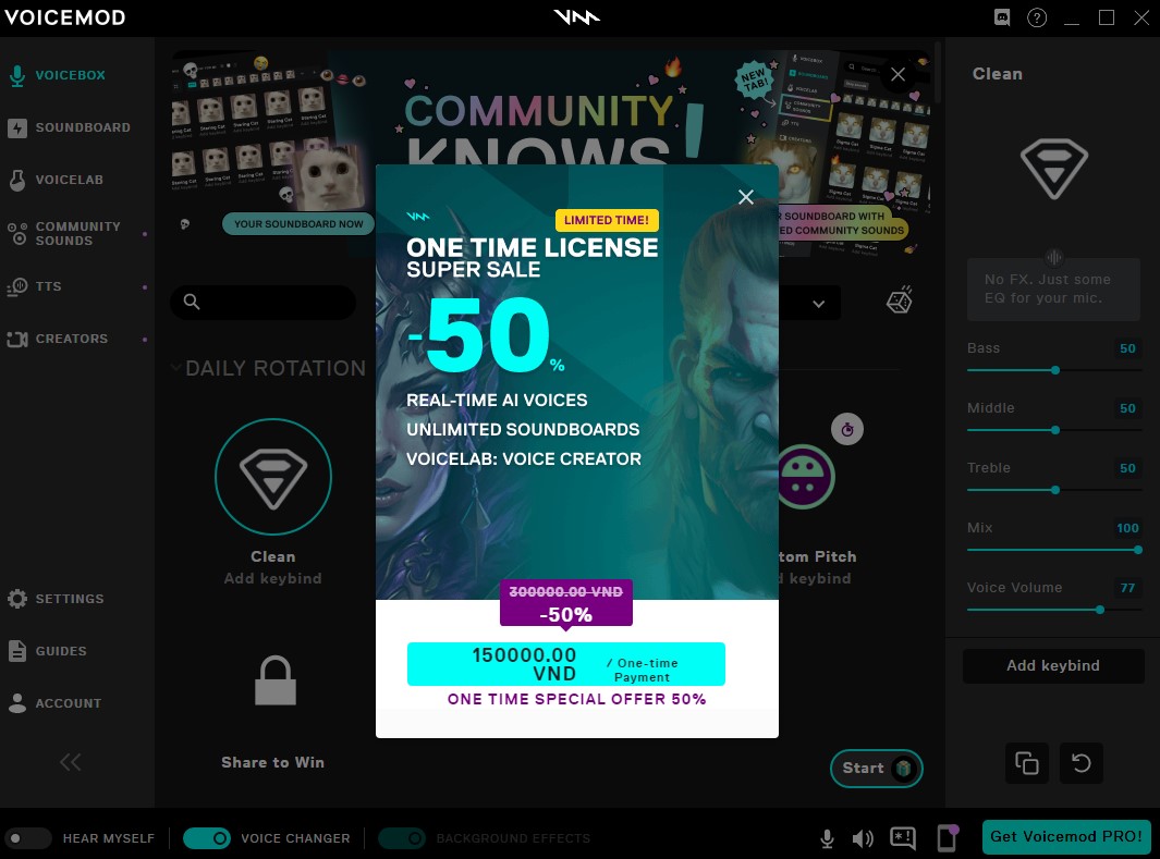 Giao diện chính của phần mềm