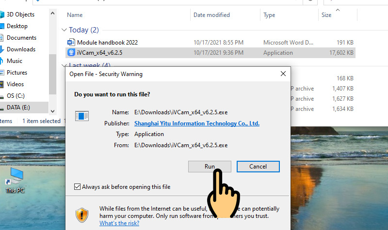cài đặt iVCam Webcam