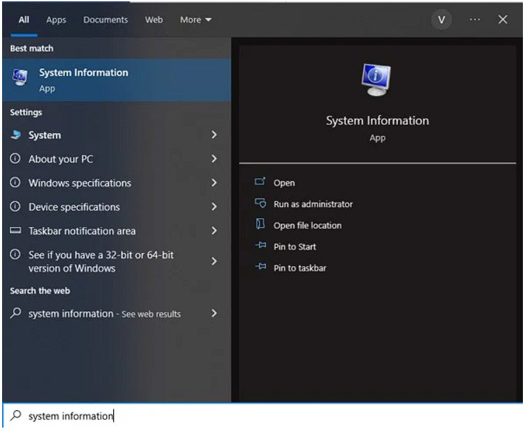 Cách kiểm tra main máy tính với hệ thống System Information bước 1