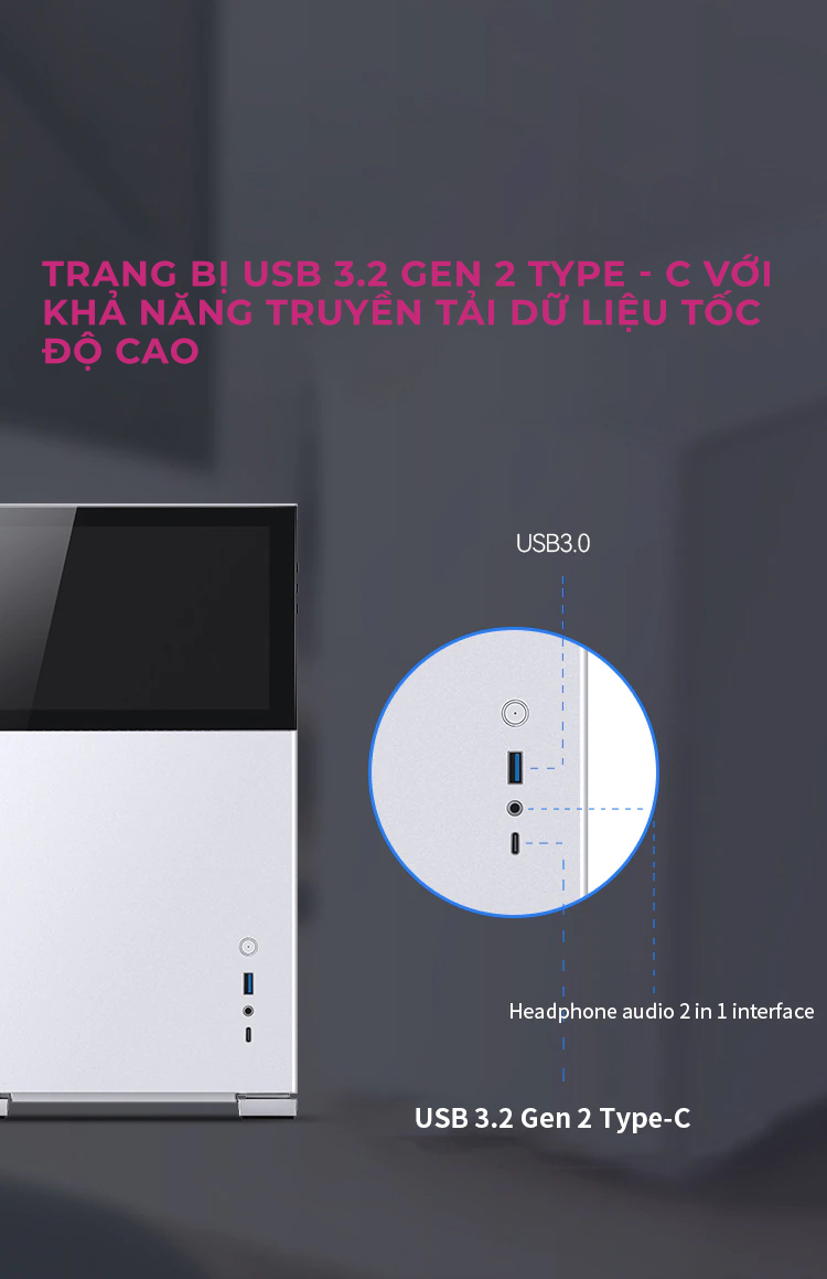 Vỏ case Jonsbo D31 STD White ( Mini Tower/Màu Trắng)